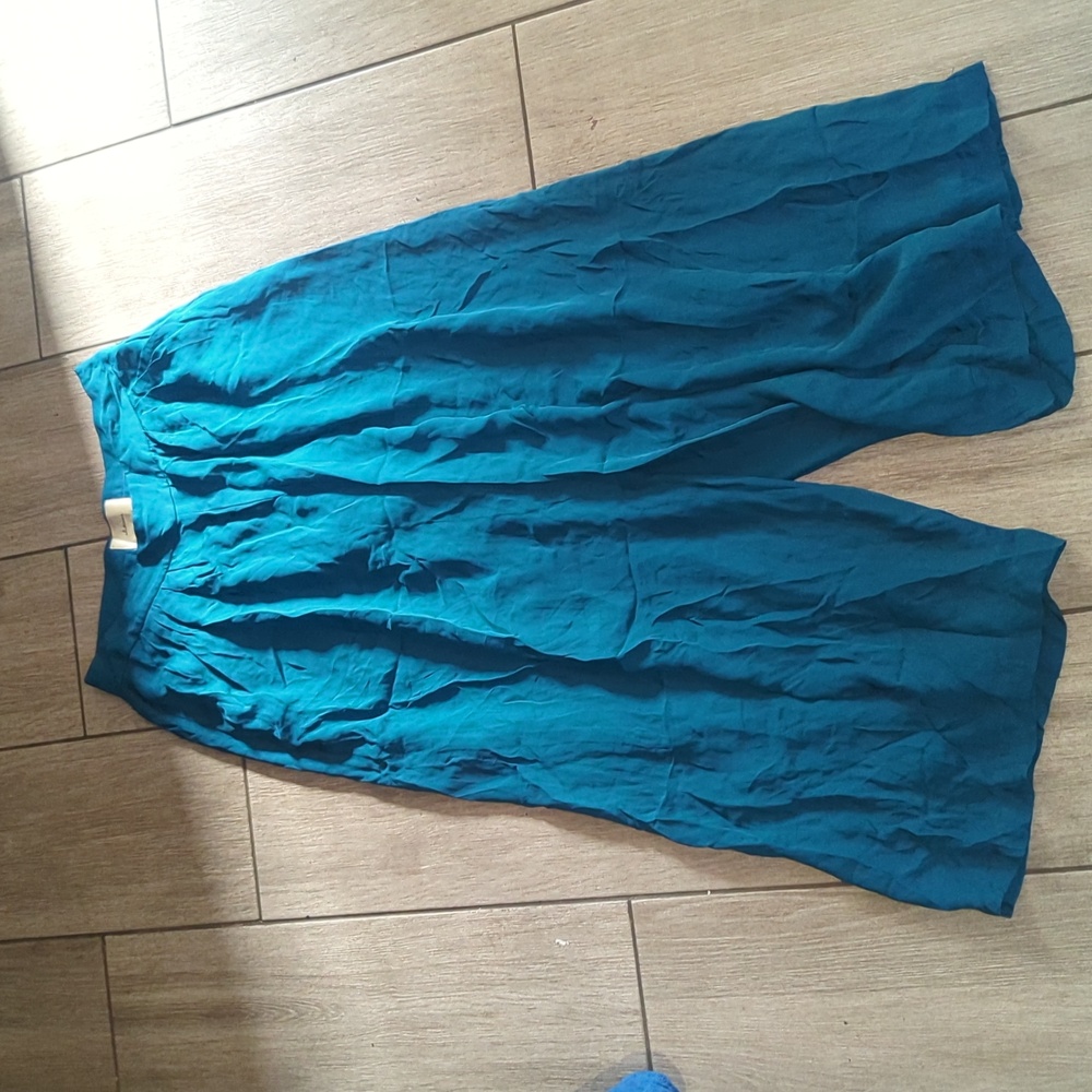 Elevenses Teal Wide Leg Pants